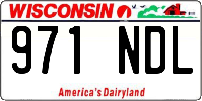 WI license plate 971NDL
