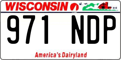 WI license plate 971NDP