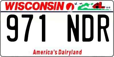 WI license plate 971NDR