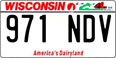 WI license plate 971NDV