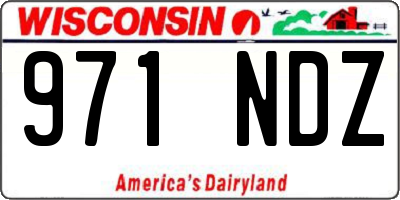 WI license plate 971NDZ