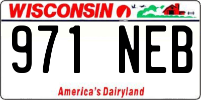 WI license plate 971NEB