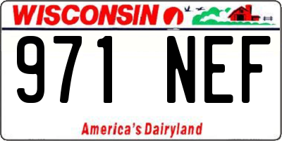 WI license plate 971NEF