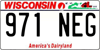 WI license plate 971NEG