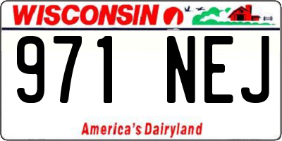 WI license plate 971NEJ