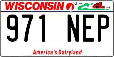 WI license plate 971NEP