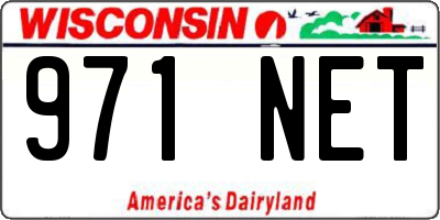 WI license plate 971NET
