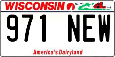 WI license plate 971NEW