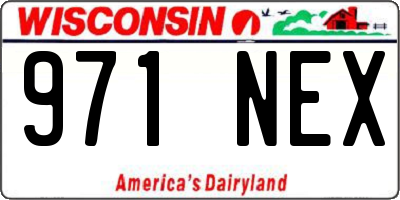 WI license plate 971NEX
