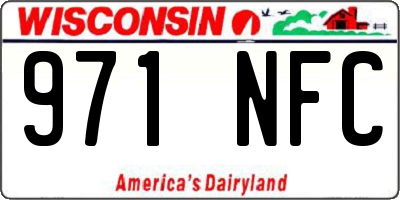 WI license plate 971NFC