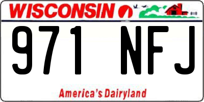 WI license plate 971NFJ