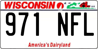 WI license plate 971NFL