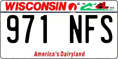 WI license plate 971NFS