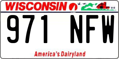 WI license plate 971NFW