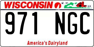WI license plate 971NGC