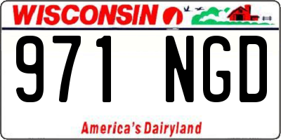 WI license plate 971NGD