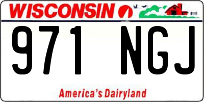 WI license plate 971NGJ