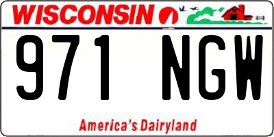 WI license plate 971NGW