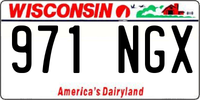 WI license plate 971NGX