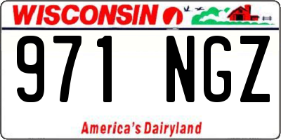 WI license plate 971NGZ