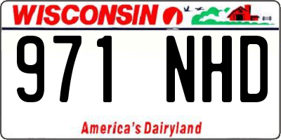 WI license plate 971NHD