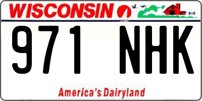 WI license plate 971NHK