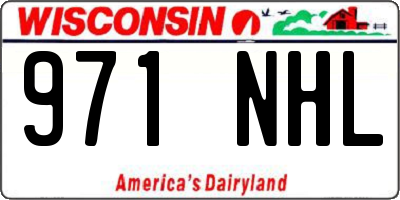 WI license plate 971NHL