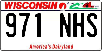 WI license plate 971NHS