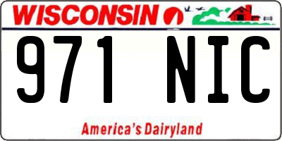 WI license plate 971NIC