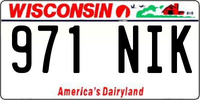WI license plate 971NIK