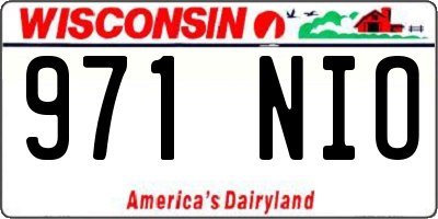 WI license plate 971NIO