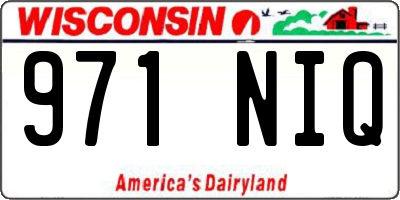 WI license plate 971NIQ