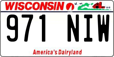 WI license plate 971NIW