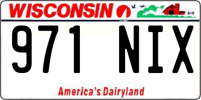 WI license plate 971NIX