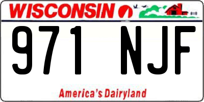 WI license plate 971NJF