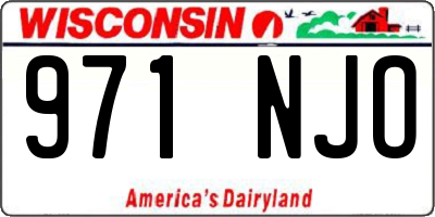 WI license plate 971NJO