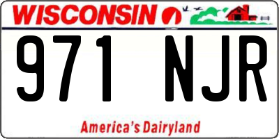 WI license plate 971NJR