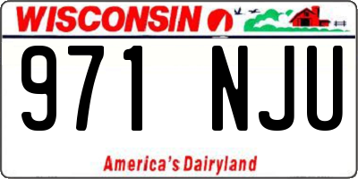 WI license plate 971NJU