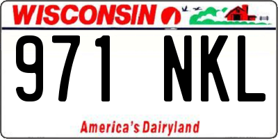 WI license plate 971NKL