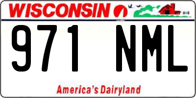 WI license plate 971NML