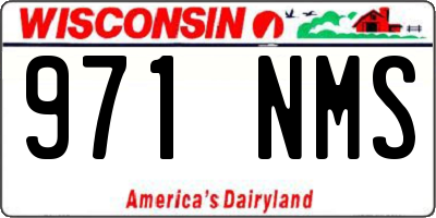 WI license plate 971NMS