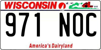 WI license plate 971NOC