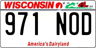 WI license plate 971NOD