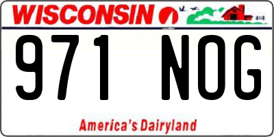 WI license plate 971NOG