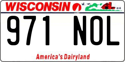 WI license plate 971NOL