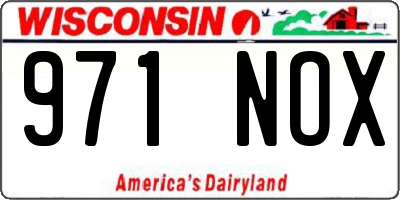 WI license plate 971NOX