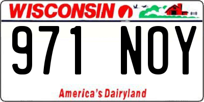 WI license plate 971NOY