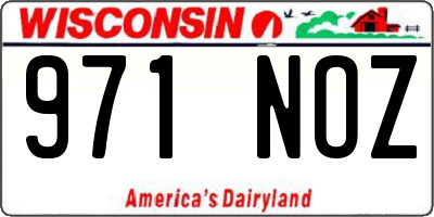 WI license plate 971NOZ