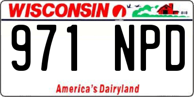 WI license plate 971NPD