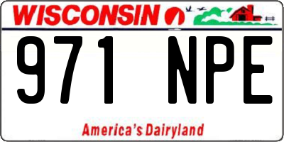 WI license plate 971NPE